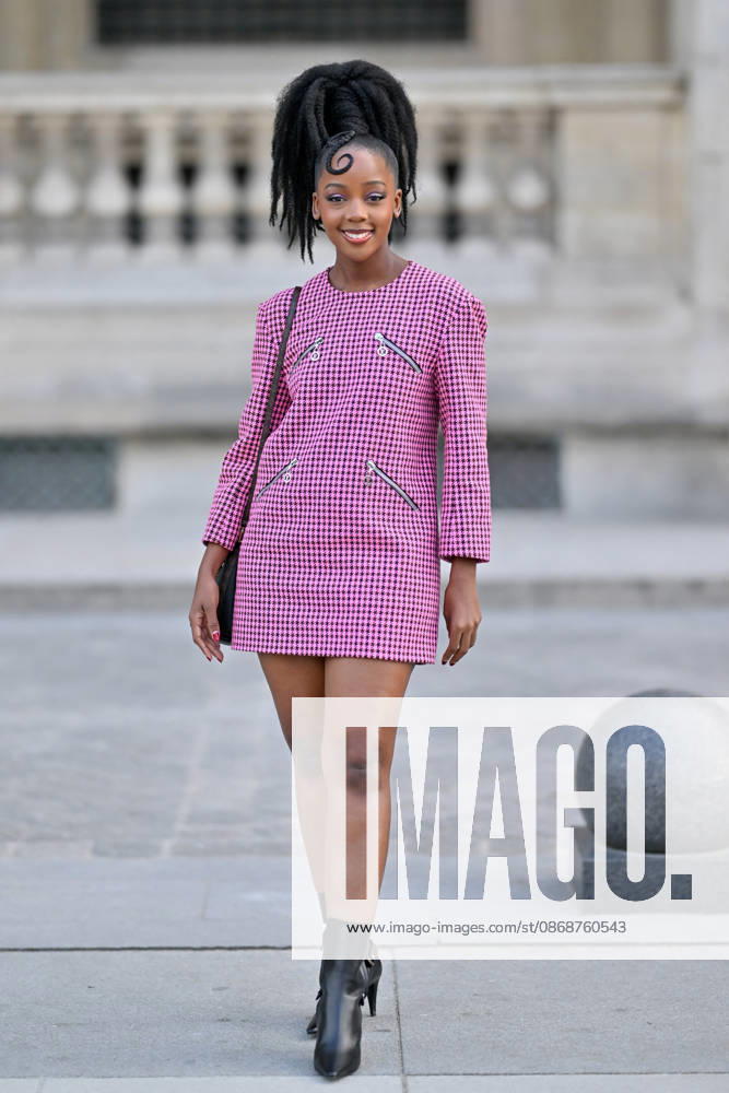PFW Louis Vuitton Outside Arrivals Thuso Mbedu arriving at Louis Vuitton show during Paris Fashion Week, in Paris, France on 6 October 2026. Photo by Julien Reynaud APS-Medias ABACAPRESS.COM Paris France