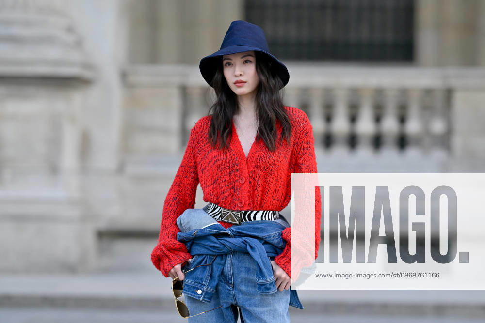 PFW Louis Vuitton Outside Arrivals Elaine Zhong arriving at Louis Vuitton show during Paris Fashion Week, in Paris, France on 6 October 2026. Photo by Julien Reynaud APS-Medias ABACAPRESS.COM Paris France