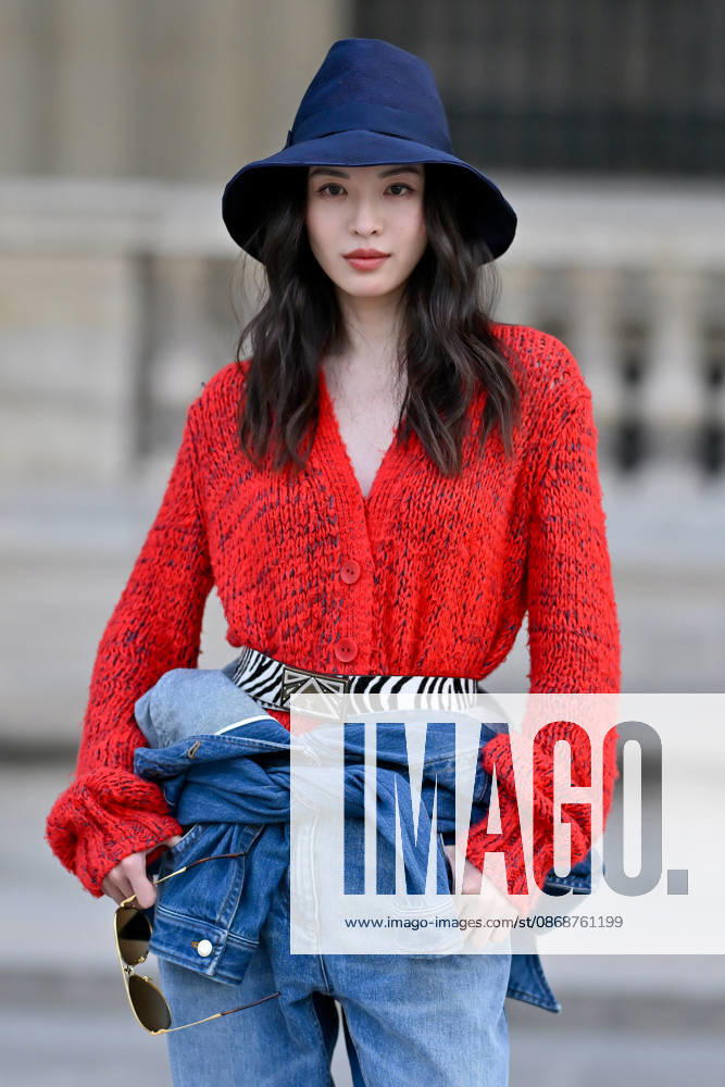 PFW Louis Vuitton Outside Arrivals Elaine Zhong arriving at Louis Vuitton show during Paris Fashion Week, in Paris, France on 6 October 2026. Photo by Julien Reynaud APS-Medias ABACAPRESS.COM Paris France