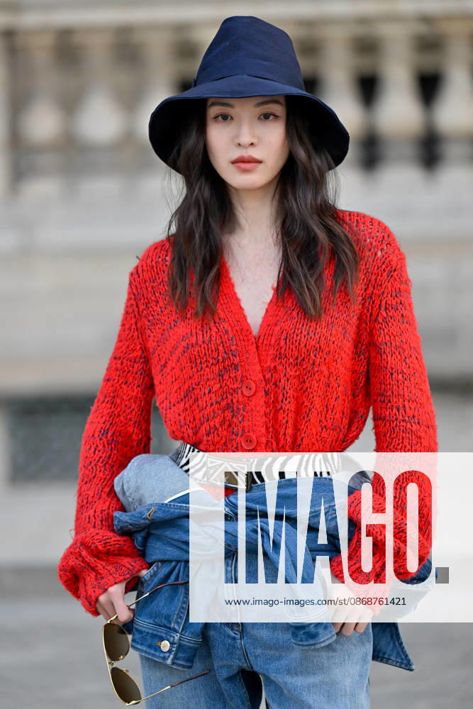 PFW Louis Vuitton Outside Arrivals Elaine Zhong arriving at Louis Vuitton show during Paris Fashion Week, in Paris, France on 6 October 2026. Photo by Julien Reynaud APS-Medias ABACAPRESS.COM Paris France