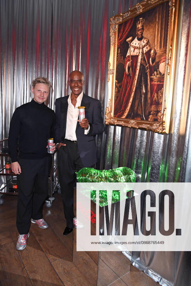 Felix Maass, Senior Brand Manager at The Coca-Cola Company, and Bruce Darnell at the COKE LIGHT EXPERIENCE X BRUCE DARNELL event at Borchardt in Berlin on October 6, 2026