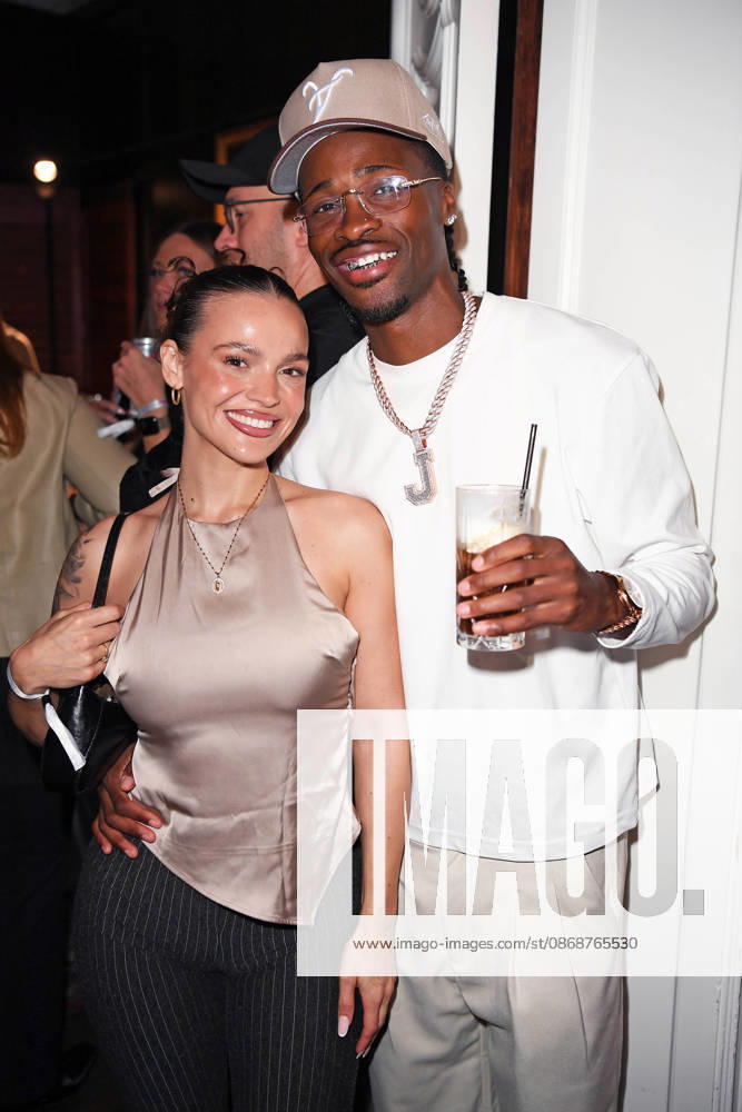 Jeje Lopes with her boyfriend Teezy Martini Lombaya at the COKE LIGHT EXPERIENCE X BRUCE DARNELL at Borchardt in Berlin on October 6, 2026