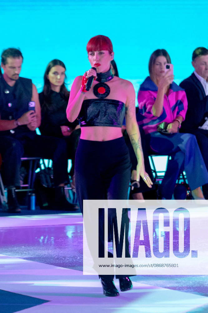 PFW Pierre Cardin Runway NB Jennifer Ayache at the runway during the Pierre Cardin Womenswear Spring Summer 2027 show at Pailleron ice rink as part of Paris Fashion Week on October 06, 2026 in Paris, France. Photo by Nasser Berzane ABACAPRESS.COM Paris France