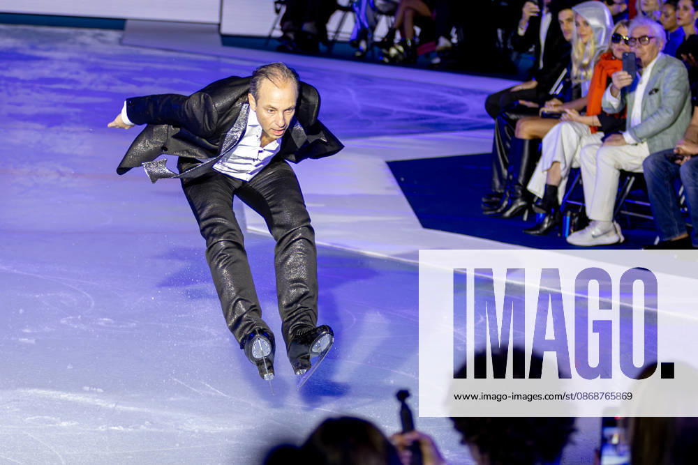 PFW Pierre Cardin Runway NB Philippe Candeloro at the runway during the Pierre Cardin Womenswear Spring Summer 2027 show at Pailleron ice rink as part of Paris Fashion Week on October 06, 2026 in Paris, France. Photo by Nasser Berzane ABACAPRESS.COM Paris France