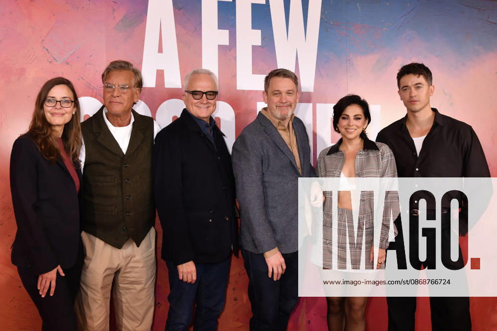 NEW YORK, NY- OCTOBER 6: Lear deBessonet, Aaron Sorkin, Bradley Whitford, Michael Arden, Krysta Rodriguez and Tom Blyth at the press conference for A Few Good Men at Lincoln Center Theater in the Vivian Beaumont Theatre on October 6, 2026 in New York City.