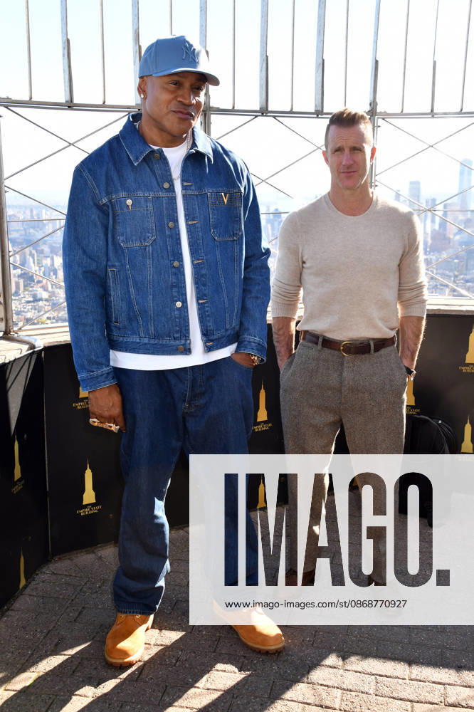 NEW YORK, NY- OCTOBER 6: LL Cool J and Scott Caan at the Empire State Building to Celebrate the Premiere of CBS New Drama, NCIS: NEW YORK on October 6, 2026 in New York City.