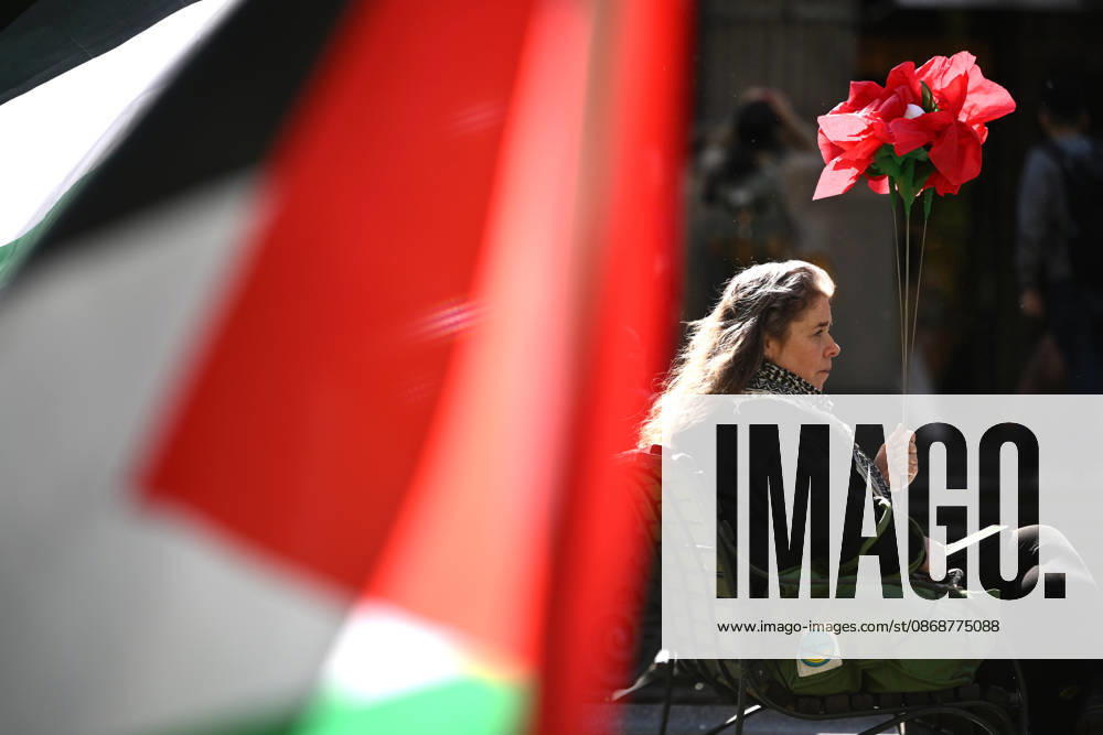 PRO-PALESTINE VIGIL, Pro-Palestine protestors hold a vigil for Gaza at the State Library Victoria in Melbourne, Wednesday, October 7, 2026. ( NO ARCHIVING MELBOURNE VICTORIA Australia