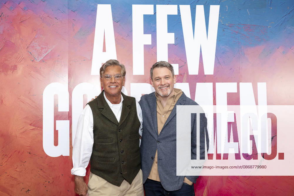 AARON SORKIN and MICHAEL ARDEN attend a press conference for A Few Good Men on Broadway at the Vivian Beaumont Theater at Lincoln Center in New York. 6 October 2026 New York USA - ZUMAa265 20261006_zep_a265_019