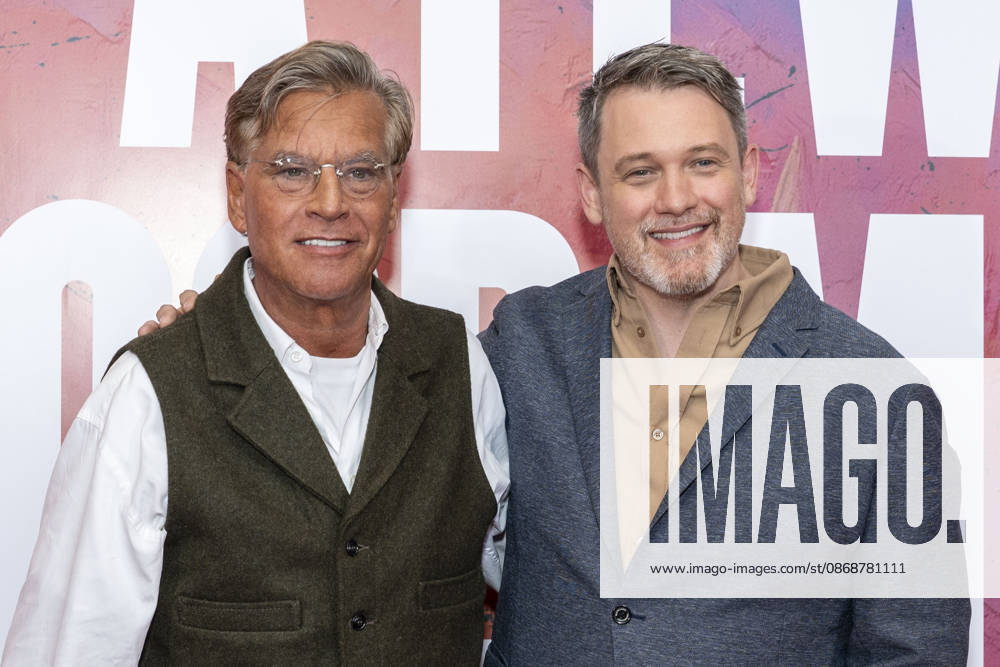 AARON SORKIN and MICHAEL ARDEN attend a press conference for A Few Good Men on Broadway at the Vivian Beaumont Theater at Lincoln Center in New York. 6 October 2026 New York USA - ZUMAa265 20261006_zep_a265_017