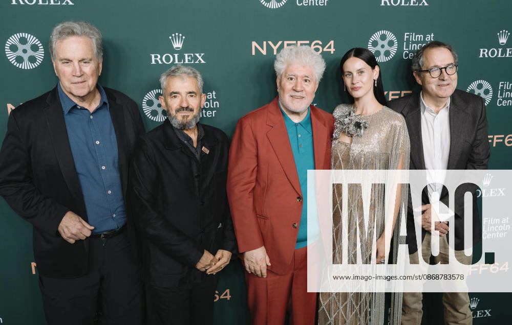 Tom Bernard, Daniel Battsek, Pedro Almodovar, Milena Smit and Michael Barker attend the 64th New York Film Festival Pedro AlmodovarÃ¢â‚¬â ¢s Bitter Christmas U.S. Premiere. Held at Alice Tully Hall at Lincoln Center in New York. Dinara Khairova Zuma Press. October 6, 2026. Brooklyn United States - ZUMAp281 20261006_zea_p281_002