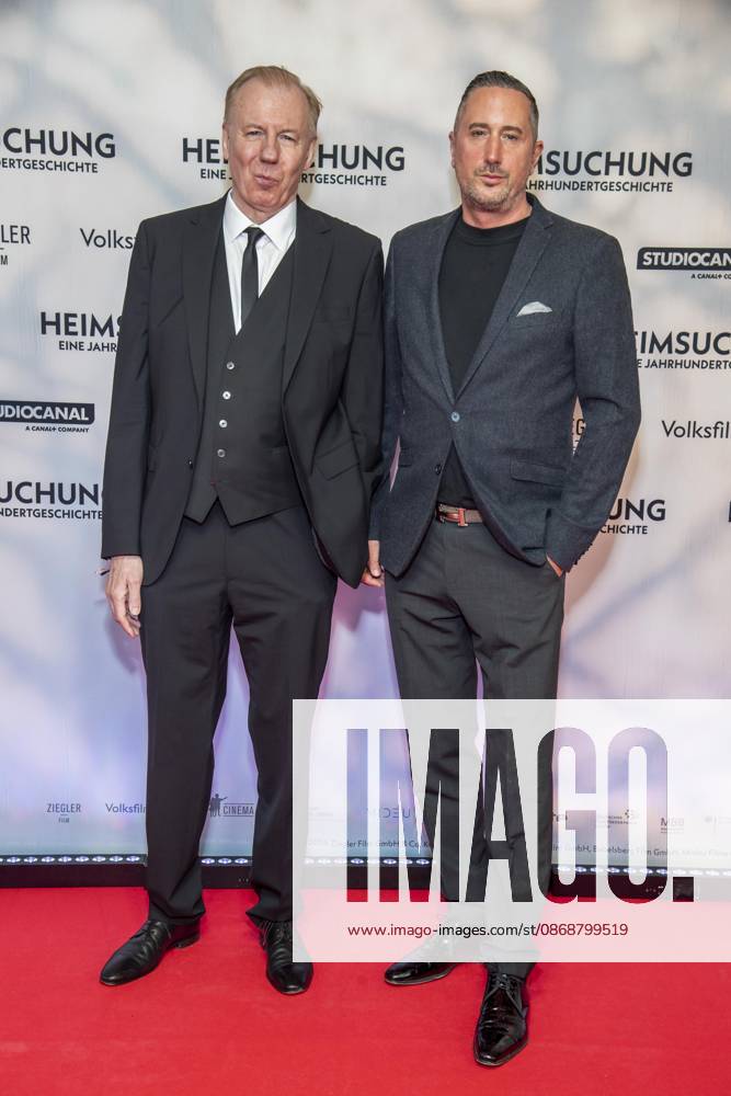 ABB HEIMSUCHUNG: Ludger Pistor and Jan Christoph Wagner appear on the red carpet at the German premiere of Volker Schloendorff’s film *Heimsuchung* at the Kino International on October 6, 2026, in Berlin, Germany