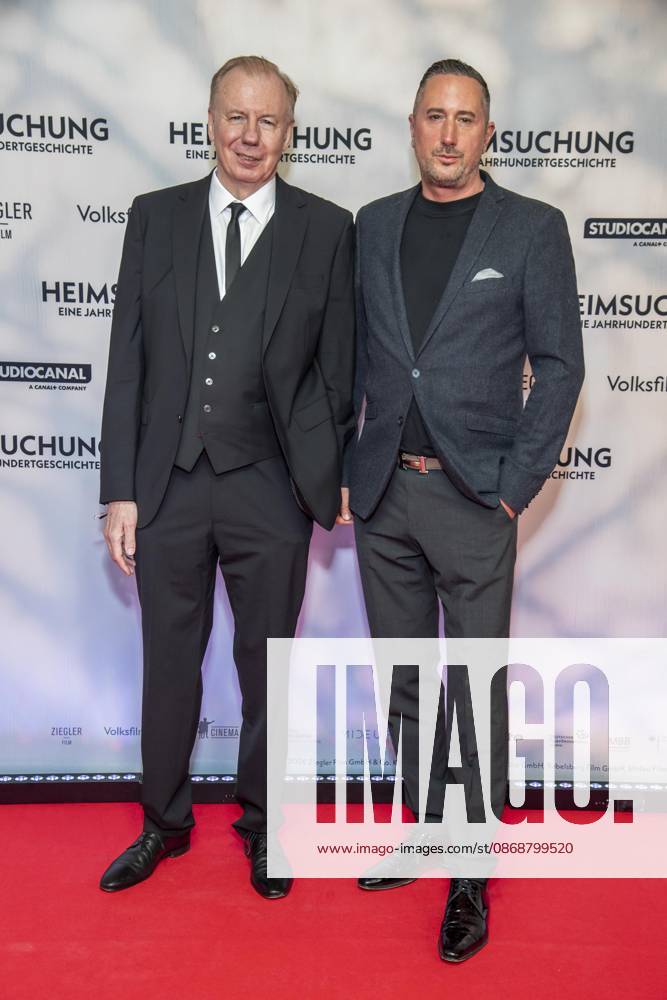 ABB HEIMSUCHUNG: Ludger Pistor and Jan Christoph Wagner appear on the red carpet at the German premiere of Volker Schloendorff’s film *Heimsuchung* at the Kino International on October 6, 2026, in Berlin, Germany