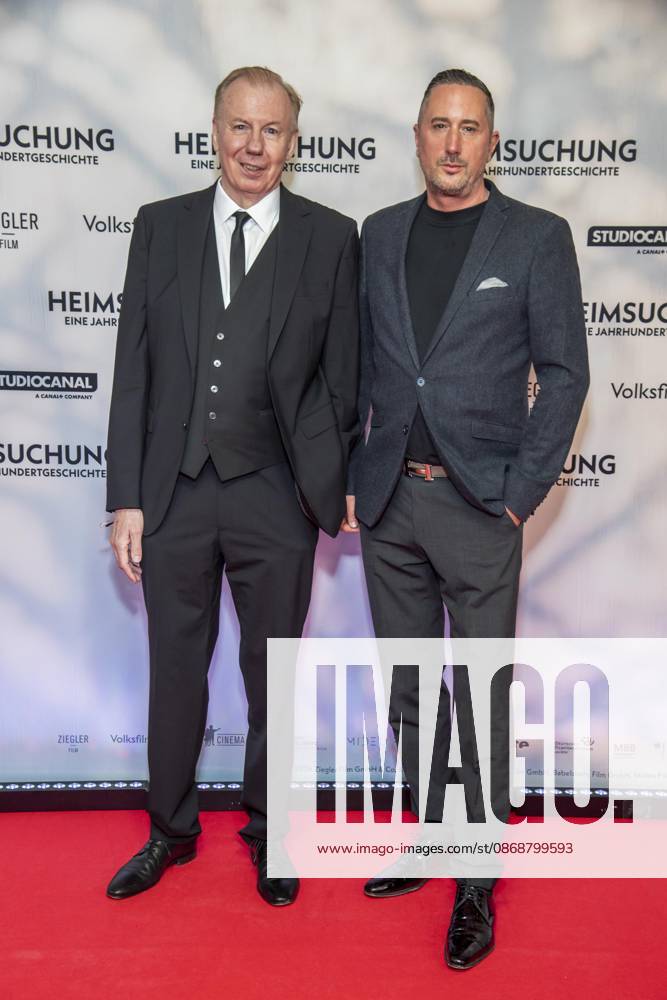 ABB HEIMSUCHUNG: Ludger Pistor and Jan Christoph Wagner appear on the red carpet at the German premiere of Volker Schloendorff’s film *Heimsuchung* at the Kino International on October 6, 2026, in Berlin, Germany