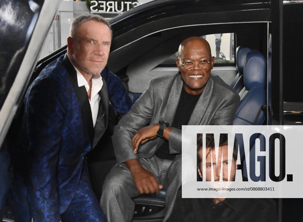 Director Renny Harlin and cast members, Samuel L. Jackson and Guy Burnet (L-R) attend the premiere of the motion picture thriller The Beast at the Academy museum of Motion Pictures in Los Angeles on Tuesday, October 10, 2026. Storyline: When a militia of unidentified hostiles coordinates a coup against the U.S., the president uncovers the extent of The Beast s highly classified offensive capabilities in order to save his life and America. LAP20261006824 JIMxRUYMEN