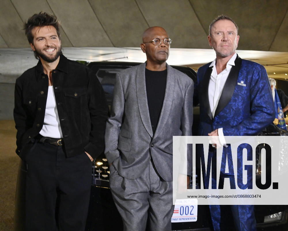 Cast members Guy Burnet, Samuel L. Jackson and director Renny Harlin (L-R) attend the premiere of the motion picture thriller The Beast at the Academy museum of Motion Pictures in Los Angeles on Tuesday, October 10, 2026. Storyline: When a militia of unidentified hostiles coordinates a coup against the U.S., the president uncovers the extent of The Beast s highly classified offensive capabilities in order to save his life and America. LAP20261006836 JIMxRUYMEN