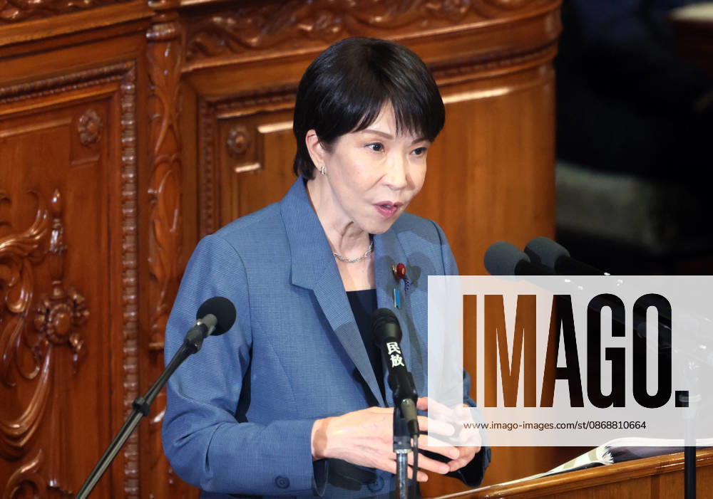Tokyo, Japan - Japanese Prime Minister Sanae Takaichi answers a question at Lower House s plenary session at the National Diet in Tokyo on wednesday, October 7, 2026. (photo by Yoshio Tsunoda AFLO) aflo_354016941