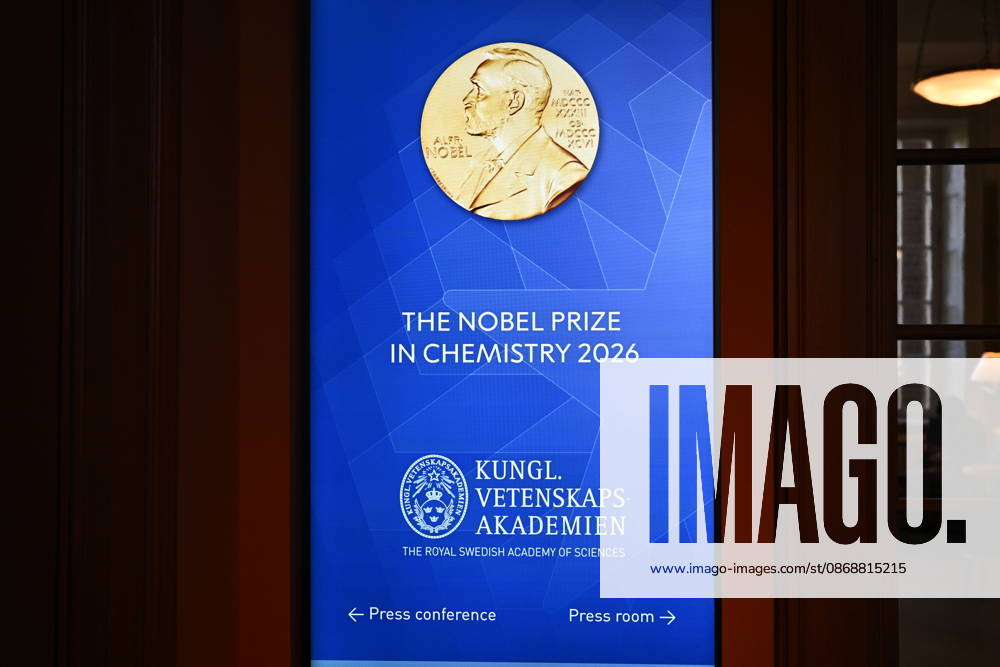 STOCKHOLM, SWEDEN 20261007 The Nobel Prize in Chemistry will be announced at the Royal Swedish Academy of Sciences in Stockholm on Wednesday STOCKHOLM, SWEDEN