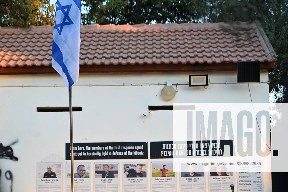 KFAR AZA, ISRAEL, OCTOBER 7, 2026: Residents and families gather for a memorial ceremony at Kibbutz Kfar Aza at 6:29 a.m., marking three years since the Hamas-led attack on southern Israel on October 7, 2023. Kfar Aza, a community near the Gaza border, was among the Israeli communities hardest hit during the assault. The ceremony began at the time the attack started three years earlier as communities across southern Israel held commemorations for the victims. Photo JNA Press. Kfar Aza Israel - ZUMAq101 20261007_zna_q101_048