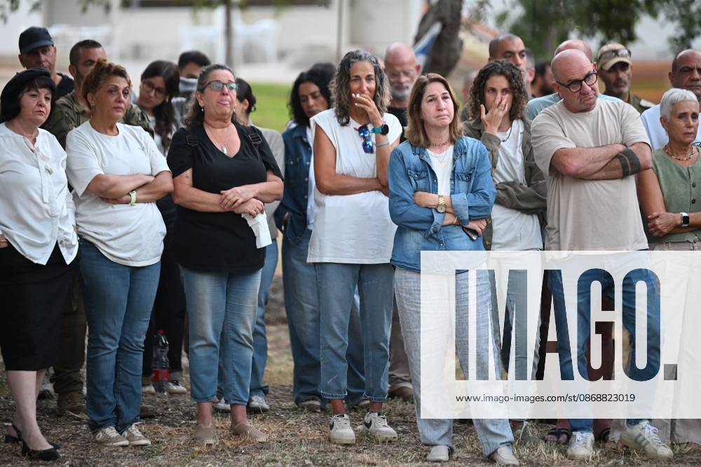 KFAR AZA, ISRAEL, OCTOBER 7, 2026: Residents and families gather for a memorial ceremony at Kibbutz Kfar Aza at 6:29 a.m., marking three years since the Hamas-led attack on southern Israel on October 7, 2023. Kfar Aza, a community near the Gaza border, was among the Israeli communities hardest hit during the assault. The ceremony began at the time the attack started three years earlier as communities across southern Israel held commemorations for the victims. Photo JNA Press. Kfar Aza Israel - ZUMAq101 20261007_zna_q101_063