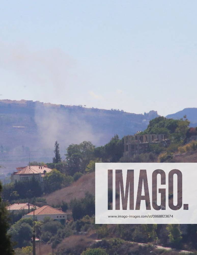 KFAR TIBNIT, SOUTHERN LEBANON, OCTOBER 7, 2026: Smoke rises after several artillery shells strike the town of Kfar Tibnit in southern Lebanon amid continuing military activity in the area. Nabathie Lebanon - ZUMAq101 20261007_zna_q101_068