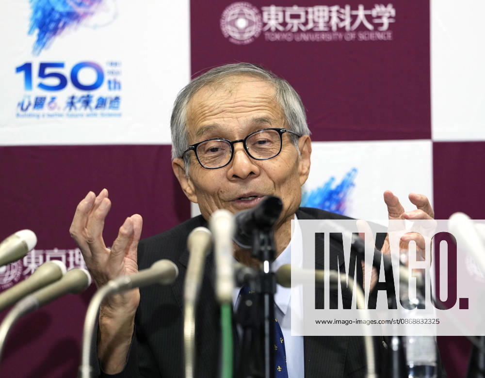 Nobel chemistry prize co-winner Soai Kenso Soai, a professor emeritus at the Tokyo University of Science, attends a press conference at the university in Tokyo on Oct. 7, 2026, after receiving the 2026 Nobel Prize in Chemistry. Soai and French researcher Henri Kagan shared the prize for the discovery of non-linear effects and autocatalysis in asymmetric organic synthesis, the Royal Swedish Academy of Sciences said earlier in the day. A14AA0005630364P