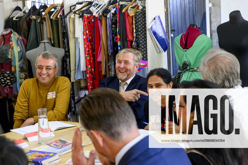 Bosch King Willem-Alexander visited the Bike House, world kitchen and the Boschveld Garden at the Copernikkel, a cooperative of various resident-led initiatives and participating in the SAMEN lokaal program, in Den Bosch. Â