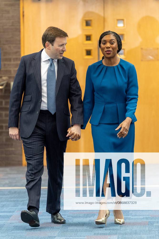 Conservative party leader Kemi Badenoch and her husband Hamish Badenoch (left), arrive ahead of her keynote speech on the final day of the Conservative Party Conference at the International Convention Centre in Birmingham.The Conservative Party leader, Kemi Badenoch s gives her keynote speech at the International Convention Centre on the final day (day four) of the Conservative Party Conference at the International Convention Centre in Birmingham. The Conservative Party opened its annual conference under the slogan Stronger economy, stronger countryâ Birmingham United Kingdom - ZUMAs197 20261007_aaa_s197_029