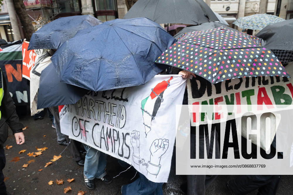 Pro-Palestinian protesters march In London LONDON, UNITED KINGDOM - OCTOBER 7: Pro-Palestinian demonstrators and students take part in a protest on the third anniversary of the October 7, 2023 attacks on Gaza in London, United Kingdom, on October 7, 2026. Protestors called for an end to Israeli military operations in Gaza and expressed solidarity with the Palestinian people. Thomas Krych Anadolu London United Kingdom. Editorial use only. Please get in touch for any other usage.