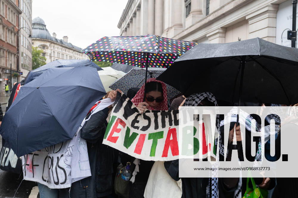 Pro-Palestinian protesters march In London LONDON, UNITED KINGDOM - OCTOBER 7: Pro-Palestinian demonstrators and students take part in a protest on the third anniversary of the October 7, 2023 attacks on Gaza in London, United Kingdom, on October 7, 2026. Protestors called for an end to Israeli military operations in Gaza and expressed solidarity with the Palestinian people. Thomas Krych Anadolu London United Kingdom. Editorial use only. Please get in touch for any other usage.