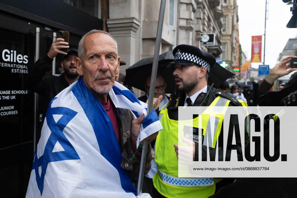 Pro-Palestinian protesters march In London LONDON, UNITED KINGDOM - OCTOBER 7: Pro-Israel counter-demonstrators stand opposite a pro-Palestinian student march in London, United Kingdom, on October 7, 2026, marking the third anniversary of the October 7, 2023 attacks. Thomas Krych Anadolu London United Kingdom. Editorial use only. Please get in touch for any other usage.