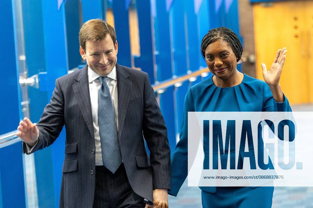 Conservative party leader Kemi Badenoch and her husband Hamish Badenoch (left), arrive ahead of her keynote speech on the final day of the Conservative Party Conference at the International Convention Centre in Birmingham.The Conservative Party leader, Kemi Badenoch s gives her keynote speech at the International Convention Centre on the final day (day four) of the Conservative Party Conference at the International Convention Centre in Birmingham. The Conservative Party opened its annual conference under the slogan Stronger economy, stronger countryâ Birmingham United Kingdom - ZUMAs197 20261007_aaa_s197_047