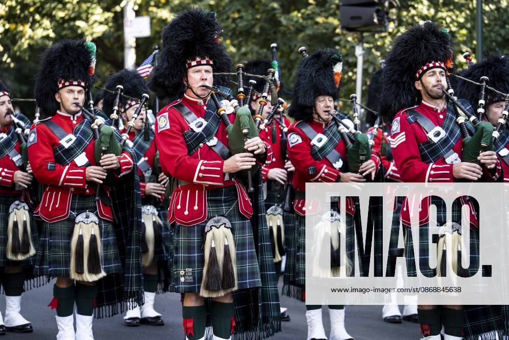 Bagpipers at the 119th Annual FDNY (Fire Department of the City of New York) Memorial Service in New York City. New York City United States - ZUMAb161 20261007_aap_b161_010