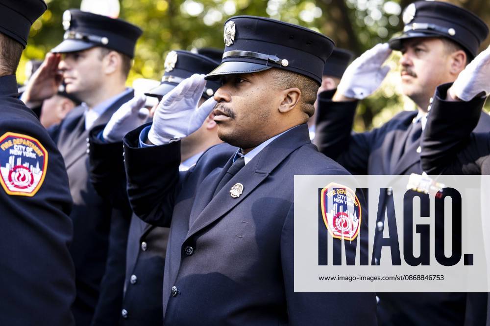 FDNY Firefighters at the 119th Annual FDNY (Fire Department of the City of New York) Memorial Service in New York City. New York City United States - ZUMAb161 20261007_aap_b161_003