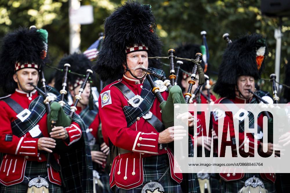 Bagpipers at the 119th Annual FDNY (Fire Department of the City of New York) Memorial Service in New York City. New York City United States - ZUMAb161 20261007_aap_b161_011
