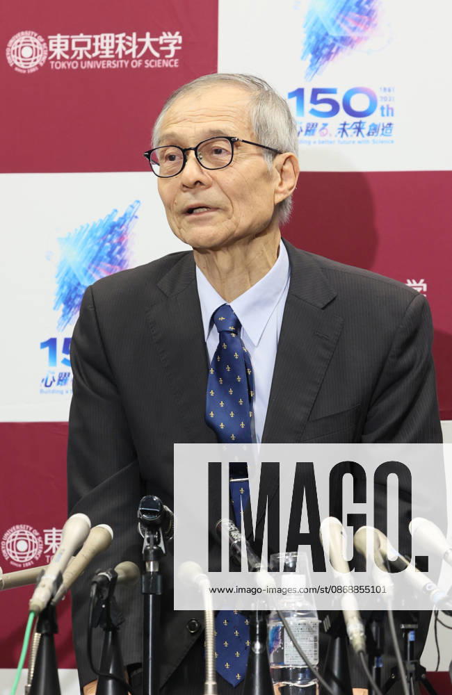 Tokyo, Japan - Japanese chemist Kenso Soai of professor emeritus at the Tokyo University of Science (TUS) speaks at a press conference as he won the Nobel Prize in Chemistry at the TUS campus Tokyo on Wednesday, October 7, 2026. Soai and French chemist Henri Kagan won the prize to discover non-linear effects and autocatalysis in asymmetric organic synthesis (photo by Yoshio Tsunoda AFLO) aflo_354043933
