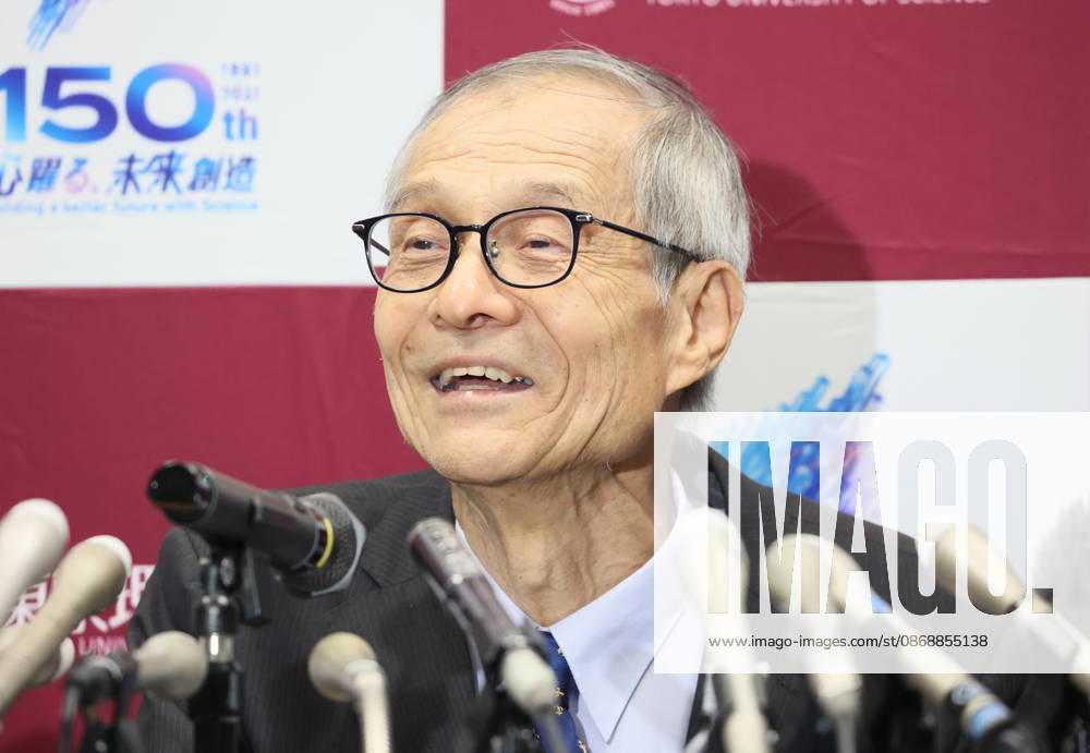 Tokyo, Japan - Japanese chemist Kenso Soai of professor emeritus at the Tokyo University of Science (TUS) speaks at a press conference as he won the Nobel Prize in Chemistry at the TUS campus Tokyo on Wednesday, October 7, 2026. Soai and French chemist Henri Kagan won the prize to discover non-linear effects and autocatalysis in asymmetric organic synthesis (photo by Yoshio Tsunoda AFLO) aflo_354085428