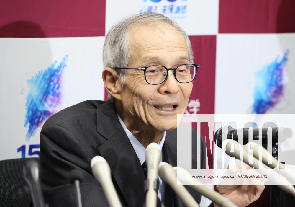 Tokyo, Japan - Japanese chemist Kenso Soai of professor emeritus at the Tokyo University of Science (TUS) speaks at a press conference as he won the Nobel Prize in Chemistry at the TUS campus Tokyo on Wednesday, October 7, 2026. Soai and French chemist Henri Kagan won the prize to discover non-linear effects and autocatalysis in asymmetric organic synthesis (photo by Yoshio Tsunoda AFLO) aflo_354085463