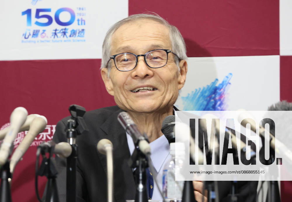 Tokyo, Japan - Japanese chemist Kenso Soai of professor emeritus at the Tokyo University of Science (TUS) speaks at a press conference as he won the Nobel Prize in Chemistry at the TUS campus Tokyo on Wednesday, October 7, 2026. Soai and French chemist Henri Kagan won the prize to discover non-linear effects and autocatalysis in asymmetric organic synthesis (photo by Yoshio Tsunoda AFLO) aflo_354085509