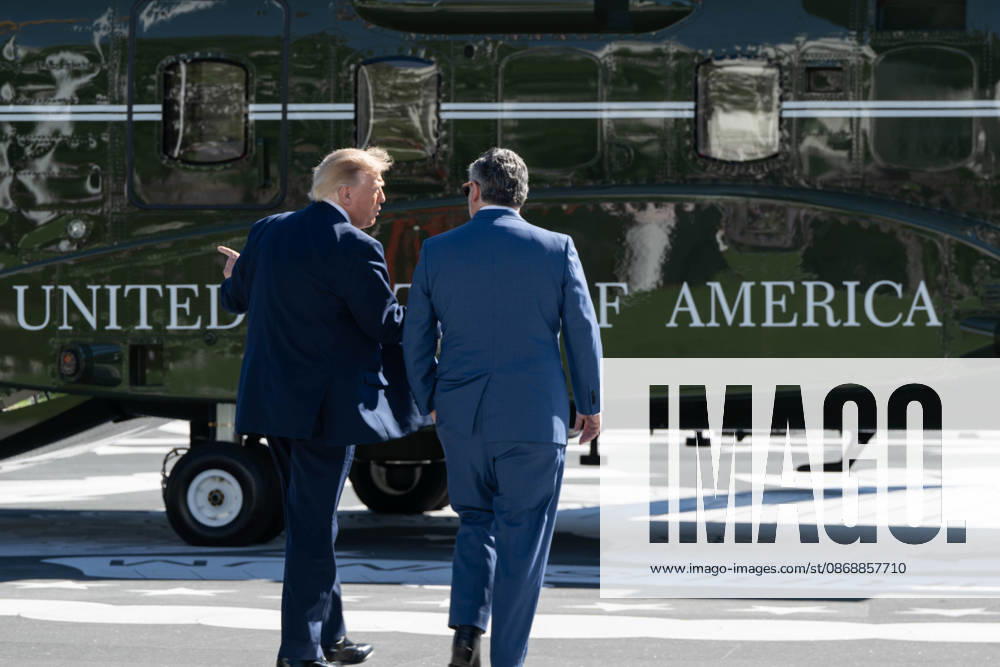 President DONALD TRUMP walks with Sen. TED CRUZ toward Marine One on the South Lawn of the White House before departing for San Antonio, Texas, where Trump is scheduled to headline a midterm campaign rally. Washington United States - ZUMAk206 20261007_znp_k206_013