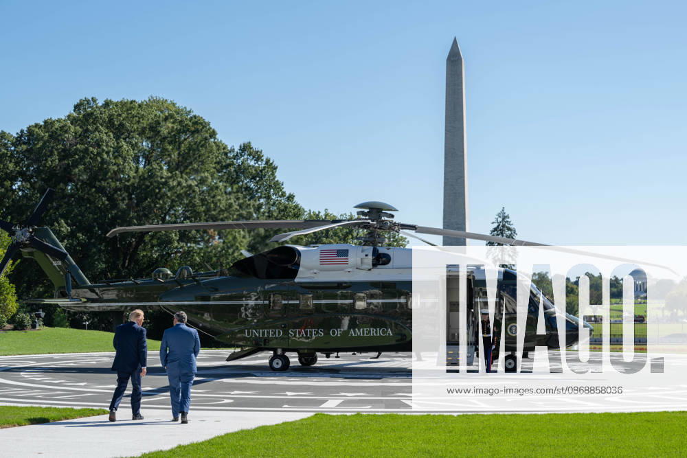 President DONALD TRUMP walks with Sen. TED CRUZ toward Marine One on the South Lawn of the White House before departing for San Antonio, Texas, where Trump is scheduled to headline a midterm campaign rally. Washington United States - ZUMAk206 20261007_znp_k206_027