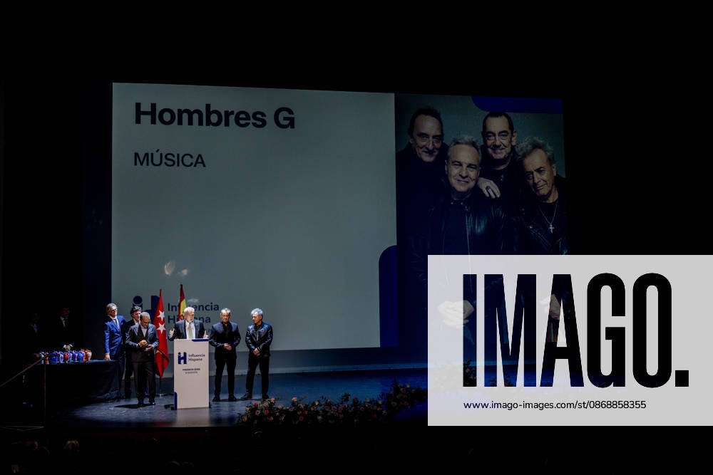3rd Annual Hispanic Influence Awards: The band Hombres G during the 3rd Annual Hispanic Influence Awards ceremony on October 7, 2026, in Madrid, Spain. The main objective of the Hispanic Influence Awards is to recognize excellence, talent, creativity, and leadership of individuals and institutions that strengthen the ties between the Spanish-speaking community and promote Hispanic values on a global scale. OCTOBER 7, 2026 HISPANIC INFLUENCE AWARDS SPANISH-SPEAKERS HISPANIC IDENTITY Madrid, Spain
