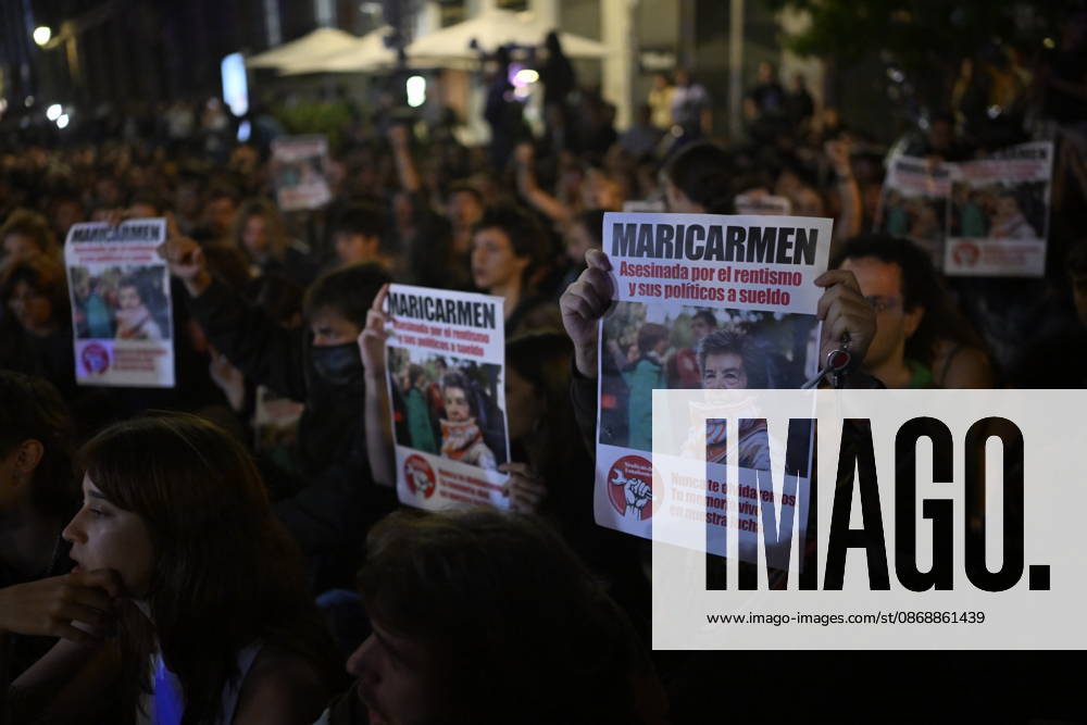 Deceased 87-year-old Mari Carmen Abascal remembered at Madrid housing protest MADRID, SPAIN - OCTOBER 7: Dozens of people gather in support of Mari Carmen Abascal during a protest outside the Congress of Deputies in Madrid, Spain, on October 7, 2026. The 87-year-old Abascal, who became a symbol of Spain s housing crisis in recent weeks, died in hospital after spending 15 days there following her eviction from her home by police in Madrid on September 23, 2026. Burak Akbulut Anadolu Madrid Spain. Editorial use only. Please get in touch for any other usage.