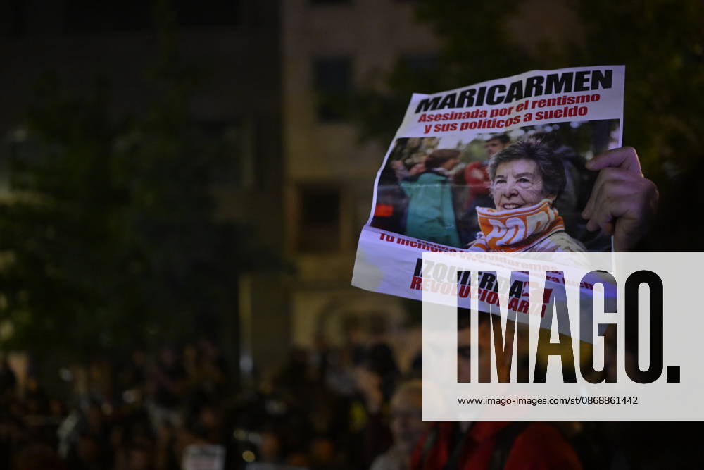 Deceased 87-year-old Mari Carmen Abascal remembered at Madrid housing protest MADRID, SPAIN - OCTOBER 7: Dozens of people gather in support of Mari Carmen Abascal during a protest outside the Congress of Deputies in Madrid, Spain, on October 7, 2026. The 87-year-old Abascal, who became a symbol of Spain s housing crisis in recent weeks, died in hospital after spending 15 days there following her eviction from her home by police in Madrid on September 23, 2026. Burak Akbulut Anadolu Madrid Spain. Editorial use only. Please get in touch for any other usage.