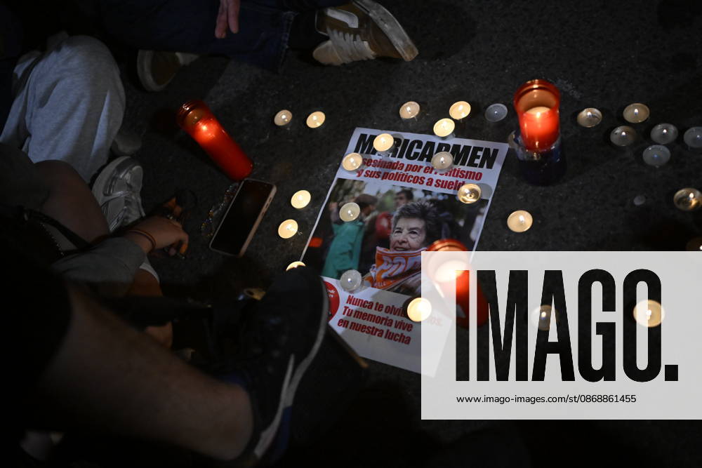 Deceased 87-year-old Mari Carmen Abascal remembered at Madrid housing protest MADRID, SPAIN - OCTOBER 7: Dozens of people gather in support of Mari Carmen Abascal during a protest outside the Congress of Deputies in Madrid, Spain, on October 7, 2026. The 87-year-old Abascal, who became a symbol of Spain s housing crisis in recent weeks, died in hospital after spending 15 days there following her eviction from her home by police in Madrid on September 23, 2026. Burak Akbulut Anadolu Madrid Spain. Editorial use only. Please get in touch for any other usage.