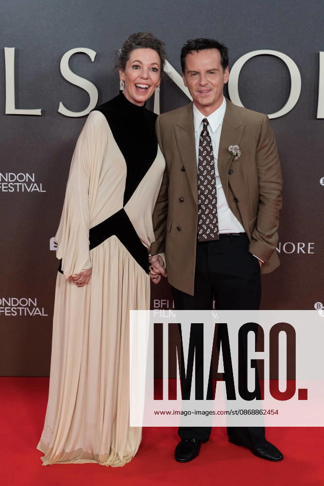 Elsinore opening night gala at BFI London Film Festival LONDON, UNITED KINGDOM - OCTOBER 07: Olivia Colman (L) and Andrew Scott (R) attend the opening night gala of Elsinore during the 70th BFI London Film Festival at the Royal Festival Hall in London, United Kingdom on October 07, 2026. Wiktor Szymanowicz Anadolu London United Kingdom. Editorial use only. Please get in touch for any other usage.