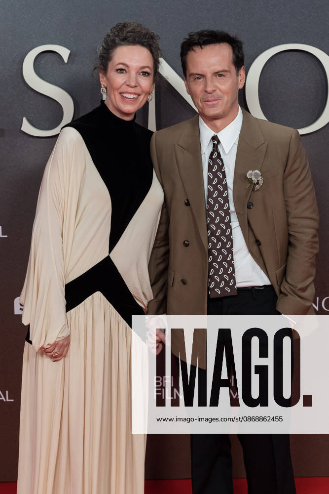 Elsinore opening night gala at BFI London Film Festival LONDON, UNITED KINGDOM - OCTOBER 07: Olivia Colman (L) and Andrew Scott (R) attend the opening night gala of Elsinore during the 70th BFI London Film Festival at the Royal Festival Hall in London, United Kingdom on October 07, 2026. Wiktor Szymanowicz Anadolu London United Kingdom. Editorial use only. Please get in touch for any other usage.