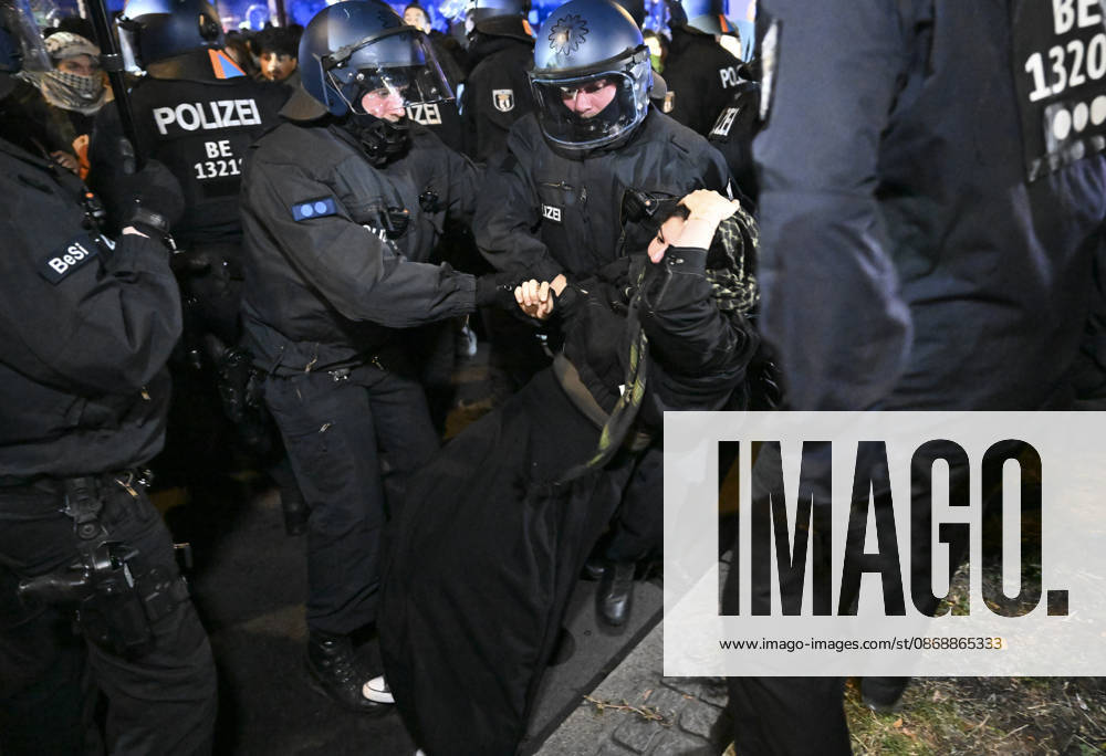 Police in Berlin intervened in demonstrations in support of Palestinians BERLIN, GERMANY - OCTOBER 7: German police detain a protestor during a pro-Palestinian demonstration in Berlin, Germany on October 7, 2026. More than a thousand demonstrators gathered at Oranien Square to protest Israeli attack on Gaza and marched toward Hermann Square before police broke up the rally near the Kottbusser Tor subway station, detaining numerous participants. Halil Sagirkaya Anadolu Berlin Germany. Editorial use only. Please get in touch for any other usage.