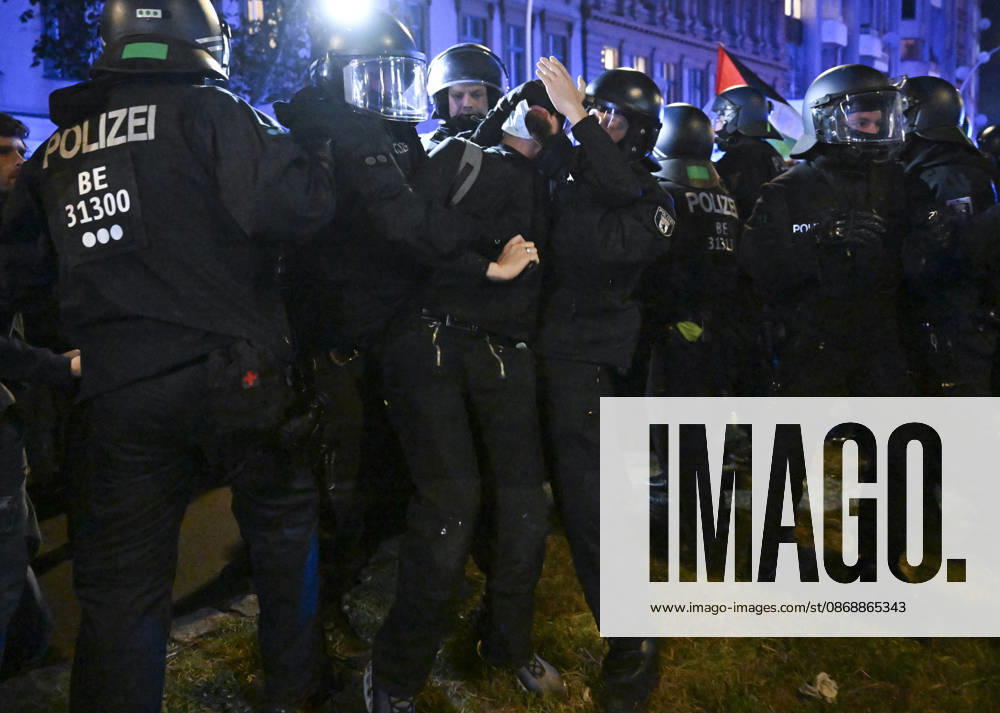 Police in Berlin intervened in demonstrations in support of Palestinians BERLIN, GERMANY - OCTOBER 7: German police detain a protestor during a pro-Palestinian demonstration in Berlin, Germany on October 7, 2026. More than a thousand demonstrators gathered at Oranien Square to protest Israeli attack on Gaza and marched toward Hermann Square before police broke up the rally near the Kottbusser Tor subway station, detaining numerous participants. Halil Sagirkaya Anadolu Berlin Germany. Editorial use only. Please get in touch for any other usage.