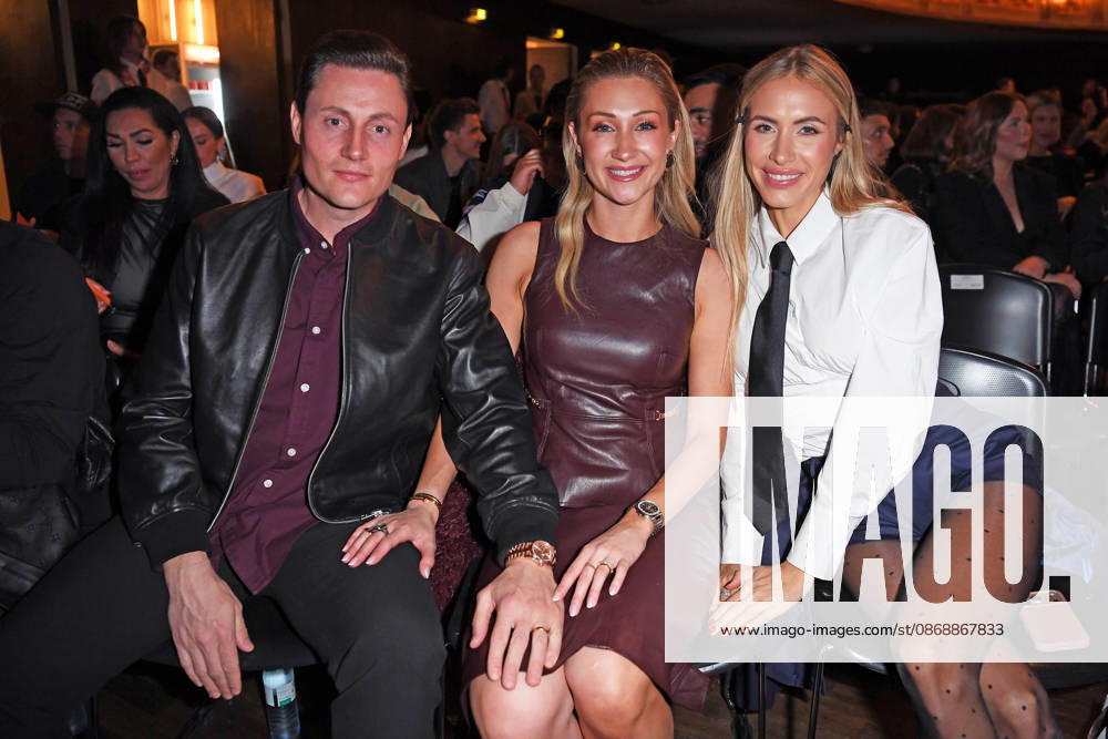 Henry Walser with his wife Lisa Walser (aka The Walsers) and Alena Gerber at the ABOUT YOU OPERA FASHION SHOW at the Admiralspalast in Berlin on October 7, 2026