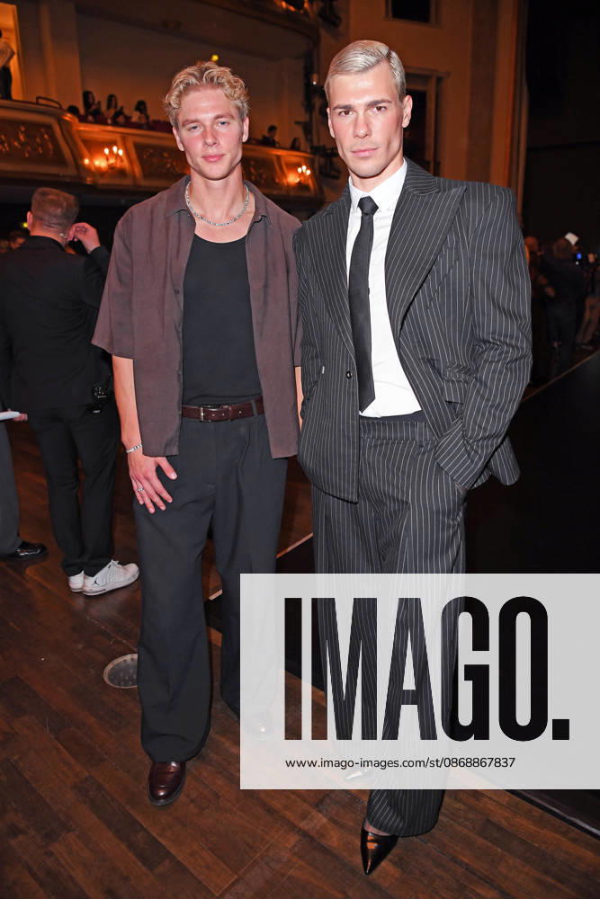 Yanneck Wiese and Tony Eberhardt at the ABOUT YOU OPERA FASHION SHOW at the Admiralspalast in Berlin on October 7, 2026
